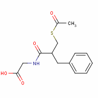 2-[[2-(Acetylsulfanylmethyl)-3-phenylpropanoyl]amino]acetic acid Structure,124735-06-4Structure