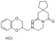 8-[2-(1,4-Benzodioxan-2-ylmethylamino)ethyl]-8-azaspiro[4.5]decane-7,9-dionehydrochloride Structure,124756-23-6Structure