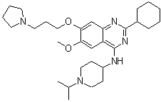 2-Cyclohexyl-6-methoxy-n-[1-(1-methylethyl)-4-piperidinyl]-7-[3-(1-pyrrolidinyl)propoxy]-4-quinazolinamine Structure,1255580-76-7Structure