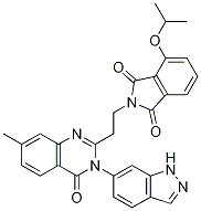 2-(2-(3-(1H-吲唑-6-基)-7-甲基-4-氧代-3,4-二氫喹唑啉-2-基)乙基)-4-異丙氧基異吲哚啉-1,3-二酮結(jié)構(gòu)式_1256450-66-4結(jié)構(gòu)式