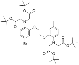 N-[2-[2-[2-[雙[2-(1,1-二甲基乙氧基)-2-氧代乙基]氨基]-5-溴苯氧基]乙氧基]-4-甲基苯基]-n-[2-(1,1-二甲基乙氧基)-2-氧代乙基]-甘氨酸叔丁酯結(jié)構(gòu)式_125663-37-8結(jié)構(gòu)式