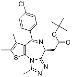 (S)-(+)-叔丁基 2-(4-(4-氯苯基)-2,3,9-三甲基-6H-噻吩并[3,2-f][1,2,4]噻唑并[4,3-a][1,4]二氮雜革-6-基)乙酸酯結構式_1268524-70-4結構式