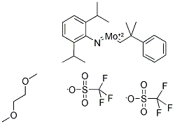 2,6-Diisopropylphenylimido neophylidenemolybdenum (vi) bis(trifluoromethanesulfonate)dimethoxyethane adduct Structure,126949-63-1Structure