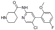 Piperidine-3-carboxylic acid [5-chloro-4-(5-fluoro-2-methoxy-phenyl)-pyridin-2-yl]-amide Structure,1269815-17-9Structure