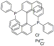 Dichloro[(s)-()-2,2′-bis(diphenylphosphino)-1,1′-binaphthyl]palladium(ii) Structure,127593-28-6Structure