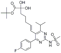 叔-丁基-7-[4-(4-氟苯基)-6-異丙基-2-甲磺?；被奏?5-基]-(3R,5S)-二羥基-(E)-6-庚烯酸酯結構式_1283766-30-2結構式