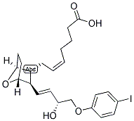 (5Z)-7-{(1S,2S,3R,4R)-3-[(1E,3R)-3-羥基-4-(4-碘苯氧基)-1-丁烯-1-基]-7-氧雜雙環(huán)[2.2.1]庚-2-基}-5-庚烯酸結(jié)構(gòu)式_128719-90-4結(jié)構(gòu)式