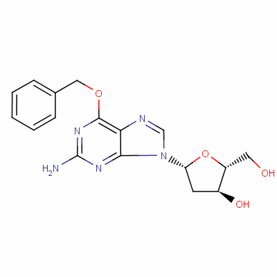 (2R,3s,5r)-5-[2-amino-6-(phenylmethoxy)purin-9-yl]-2-(hydroxymethyl)oxolan-3-ol Structure,129732-90-7Structure