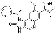 7-(3,5-二甲基異噁唑-4-基)-8-甲氧基-1-((R)-1-(吡啶-2-基)乙基)-1H-咪唑并[4,5-c]喹啉-2(3H)-酮結(jié)構(gòu)式_1300031-49-5結(jié)構(gòu)式