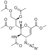 5-乙酰氨基-7,8,9-O-三乙?；?2,6-脫水-4-疊氮-3,4,5-三脫氧-D-甘油-D-半乳-2-壬烯酸甲酯結(jié)構(gòu)式_130525-58-5結(jié)構(gòu)式