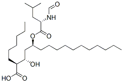 (2S,3s,5s)-5-[(n-formyl-l-leucyl)oxy]-2-hexyl-3-hydroxyhexadecanoic acid Structure,130676-66-3Structure