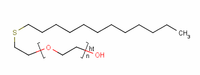 Alpha-2-(dodecylthio)ethyl-omega-hydroxy-poly(oxy-1,2-ethanediyl)Structure,13081-34-0Structure Alpha-2-(dodecylthio)ethyl-omega-hydroxy-poly(oxy-1,2-ethanediyl) Structure,13081-34-0Structure