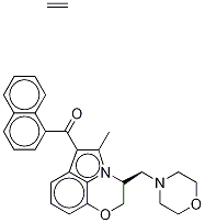 (2,3-二氫-5-甲基-3-((4-嗎啉基)甲基)吡咯并-(1,2,3-de)-1,4-苯并惡嗪-6-基)(1-萘基)甲酮單甲烷磺酸鹽結(jié)構(gòu)式_131543-22-1結(jié)構(gòu)式