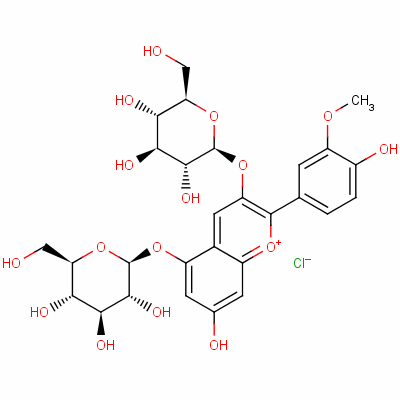 Peonidin 3,5-diglucoside chloride Structure,132-37-6Structure