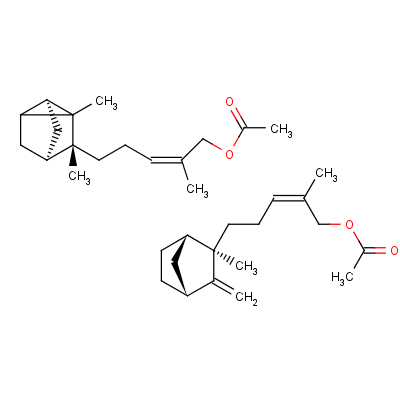 乙酸檀香酯結(jié)構(gòu)式_1323-00-8結(jié)構(gòu)式