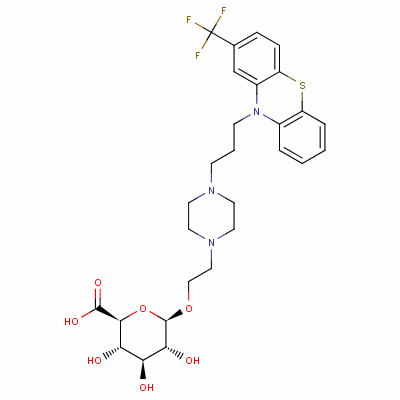 (2S,3S,4S,5R,6R)-3,4,5-三羥基-6-[2-[4-[3-[2-(三氟甲基)吩噻嗪-10-基]丙基]哌嗪-1-基]乙氧基]四氫吡喃-2-羧酸結(jié)構(gòu)式_133310-09-5結(jié)構(gòu)式