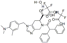 S-(+)-1-[(4-(dimethylamino)-3-methylphenyl)methyl]-5-(diphenylacetyl)-4,5,6,7-tetrahydro-1h-imidazo[4,5-c]pyridine-6-carboxylic  acid  hydrate  di(trifluoroacetate)  salt Structure,136676-91-0Structure