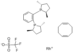 (+)-1,2-Bis[(2S,5S)-dimethylphospholano)benzene(cyclooctadiene]rhodium(I) triflate Structure,136705-75-4Structure