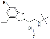 2-{[2-(5-溴-7-乙基-1-苯并呋喃-2-基)-2-羥基乙基]氨基}-2-甲基丙基鹽酸鹽(1:1)結(jié)構(gòu)式_137740-36-4結(jié)構(gòu)式