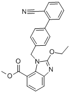 Methyl 1-[(2-cyanobiphenyl-4-yl)methyl]-2-ethoxy-1h-benzimidazole-7-carboxylate Structure,139481-44-0Structure