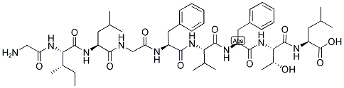 Glycyl-l-isoleucyl-l-leucylglycyl-l-phenylalanyl-l-valyl-l-phenylalanyl-l-threonyl-l-leucine Structure,141368-69-6Structure