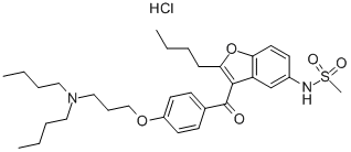 Methanesulfonamide, N-[2-butyl-3-[4-[3-(dibutylamino)propoxy]benzoyl]-5-benzofuranyl]-, hydrochloride Structure,141625-93-6Structure