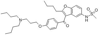 Methanesulfonamide, N-[2-butyl-3-[4-[3-(dibutylamino)propoxy]benzoyl]-5-benzofuranyl]- Structure,141626-36-0Structure