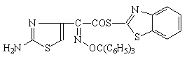 (Benzothiazol-2-yl)-(Z)-2-trityloxyimino-2-(2-aminothiazole-4-yl)-thioacetate Structure,143183-03-3Structure