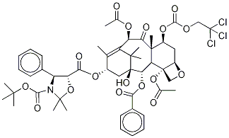 13-{[(3-t-叔丁氧羰基)-2,2-二甲基-4S-苯基-1,3-惡唑烷-5R-基]甲?；鶀-7-O-(2,2,2-三氯乙基)氧基]羰基)漿果赤霉素III結(jié)構(gòu)式_143527-73-5結(jié)構(gòu)式