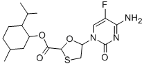 5-(4-Amino-5-fluoro-2-oxo-1(2H)-pyrimidinyl)-1,3-oxathiolane-2-carboxylic acid 5-methyl-2-(1-methylethyl)cyclohexyl ester Structure,147126-75-8Structure