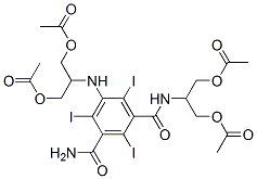 N,N-雙[2-(乙?；趸?-1-[(乙酰基氧基)甲基]乙基]-5-氨基-2,4,6-三碘-1,3-苯二羧酰胺結(jié)構(gòu)式_148051-08-5結(jié)構(gòu)式