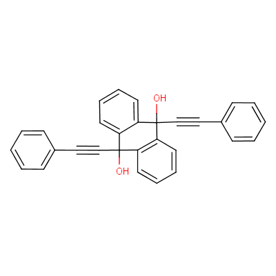 9,10-Anthracenediol,9,10-dihydro-9,10-bis(2-phenylethynyl)- Structure,14825-85-5Structure