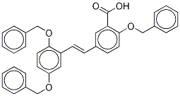 (E)-5-[2-(beznyloxy)2-[2,5-bis(benzyloxy)phenyl]ethenyl]-benzoic acid Structure,150258-61-0Structure