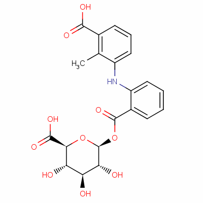 (2S,3S,4S,5R,6S)-6-[2-[(3-羧基-2-甲基苯基)氨基]苯甲?；鵠氧基-3,4,5-三羥基四氫吡喃-2-羧酸結(jié)構(gòu)式_152832-30-9結(jié)構(gòu)式