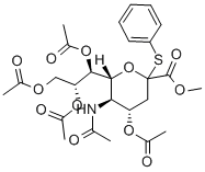 Methyl 5-Acetamido-4,7,8,9-tetra-O-acetyl-3,5-dideoxy-2-S-phenyl-2-thio-D-glycero-D-galacto-2-nonulo Structure,155155-64-9Structure