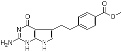 4-[2-(2-氨基-4,7-二氫-4-氧-1H-吡咯[2,3-d]嘧啶-5-基)乙基]苯甲酸甲酯結構式_155405-80-4結構式