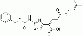 4-(2-芐氧羰基氨基-4-噻唑基)-4-羧基-3-丁烯酸 (2-甲基-2-丁烯-4-基) 酯結(jié)構(gòu)式_155657-19-5結(jié)構(gòu)式