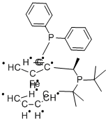 (R)-1-1[(S) -2-(Diphenylphospino)ferrocenyl]ethylbis-t-butylphosphine Structure,155830-69-6Structure