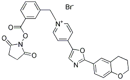 4-[2-(3,4-二氫-2H-苯并吡喃-6-基)-1,3-惡唑-5-基]-1-(3-{[(2,5-二氧代-1-吡咯烷基)氧基]羰基}芐基)吡啶鎓溴化物結(jié)構(gòu)式_155863-03-9結(jié)構(gòu)式