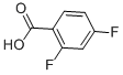 2,4-Difluorobenzoic acid Structure,1583-58-0Structure