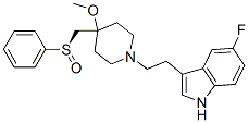 5-F氟-3-[2-[4-甲氧基-4-[[(r)-苯基亞磺酰基]甲基]-1-哌啶基]乙基]-1H-吲哚結(jié)構(gòu)式_158848-32-9結(jié)構(gòu)式