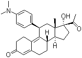 11B-[4-(n,n-dimethylamino)-phenyl]-17a-hydroxy-19-norpregna-4,9-diene-3,20-dione Structure,159811-51-5Structure