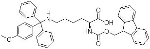 (S)-2-((((9h-芴-9-基)甲氧基)羰基)氨基)-6-(((4-甲氧基苯基)二苯基甲基)氨基)己酸結(jié)構(gòu)式_159857-60-0結(jié)構(gòu)式