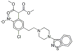 2-[5-[2-[4-(1,2-苯異噻唑-3-基)-1-哌嗪]乙基]-4-氯-2-硝基苯基]-丙二酸 1,3-二甲酯結(jié)構(gòu)式_160384-39-4結(jié)構(gòu)式