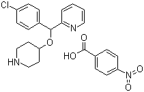 2-[(4-Chlorophenyl)(piperidin-4-yloxy)methyl]pyridine,4-nitrobenzoate Structure,161558-45-8Structure