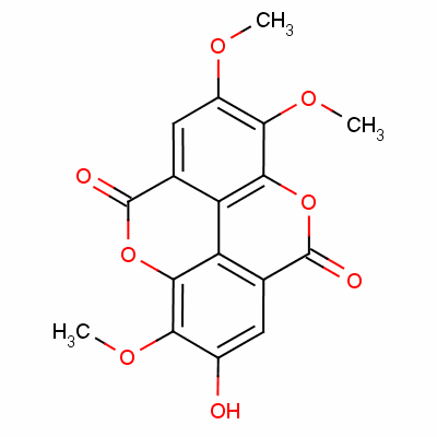 2,3,8-Tri-O-methylellagic acid Structure,1617-49-8Structure