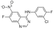 N-(3-氯-4-氟苯基)-7-氟-6-硝基-4-喹唑啉胺結(jié)構(gòu)式_162012-67-1結(jié)構(gòu)式