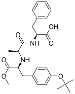 (s)-(9ci)-n-[n-[1-[[4-(1,1-二甲基乙氧基)苯基]甲基]-2-甲氧基-2-氧代乙基]-l-丙氨?；鵠-L-苯基丙氨酸結(jié)構(gòu)式_163659-45-8結(jié)構(gòu)式
