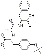(r)-(9ci)-n-[n-[1-[[4-(1,1-二甲基乙氧基)苯基]甲基]-2-甲氧基-2-氧代乙基]-d-丙氨?；鵠-L-苯基丙氨酸結(jié)構(gòu)式_163659-46-9結(jié)構(gòu)式