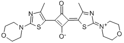 (4E)-4-[4-methyl-2-(morpholin-4-ium-4-ylidene)-1,3-thiazol-5(2h)-ylidene]-2-[4-methyl-2-(4-morpholinyl)-1,3-thiazol-5-yl]-3-oxo-1-cyclobuten-1-olate Structure,164534-34-3Structure